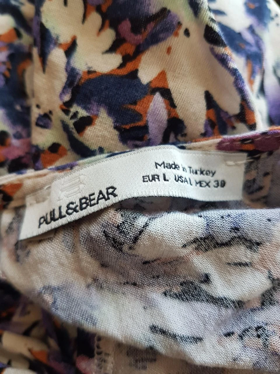 🌸Geplooide zomerjurk met bloemenpatroon Pull & Bear – Maat L (40) – 100% Viscose – photo 4